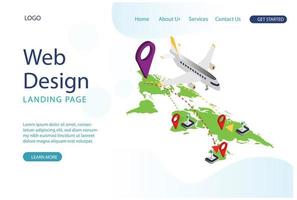 design de modelo de site. rastreamento de pedido de pacote de encomendas moderno plano isometria 3d isométrico conceito de entrega de loja de negócios on-line adequado para diagramas, outros ativos gráficos relacionados vetor