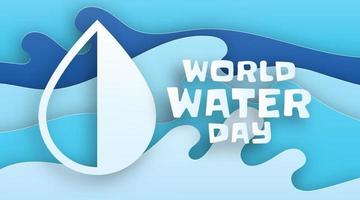 conceito do dia mundial da água, ecologia, meio ambiente e conceito do dia da terra vetor