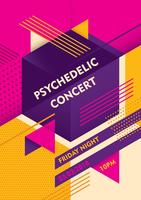 Poster de concertos psicodélicos vetor
