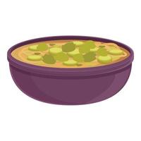 vetor de desenhos animados de ícone de sopa asiática. prato de comida