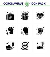 covid19 corona virus contaminação prevenção ícone azul 25 pack como nariz pessoas coração homem tosse coronavírus viral doença 2019nov vetor elementos de design
