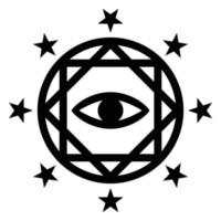 vetor de design de tatuagem estética de símbolo illuminati