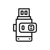 ícone de pendrive para seu site, celular, apresentação e design de logotipo. vetor