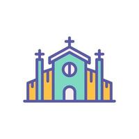 ícone da igreja para o design do seu site, logotipo, aplicativo, interface do usuário. vetor