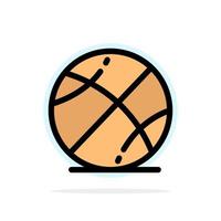 bola de basquete jogo educação abstrato círculo fundo ícone de cor plana vetor
