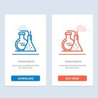 laboratório de reação química energia azul e vermelha baixe e compre agora modelo de cartão de widget da web vetor