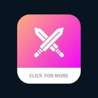 espada esgrima arma esportiva design de ícone de aplicativo móvel vetor