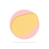 ícone de cor plana de fundo de círculo abstrato de comida de batata vetor