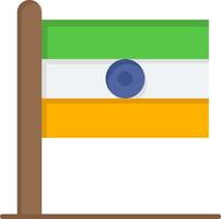 modelo de banner de ícone de vetor de ícone de cor plana de dia de sinal de bandeira indiana