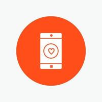 aplicativo móvel aplicativo móvel como coração vetor
