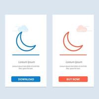 lua noite sono natural azul e vermelho baixe e compre agora modelo de cartão de widget da web vetor
