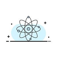 átomo nuclear molécula química ciência vetor de ícone de cor plana