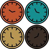 relógio relógios de negócios relógios de escritório fuso horário relógios de parede tempo mundial ícone de cor plana ícone de vetor modelo de banner