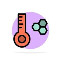 temperatura medidor de temperatura termômetro abstrato círculo fundo ícone de cor plana vetor