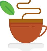 xícara de chá café quente ícone de cor plana vetor modelo de banner