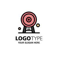 arquitetura inglaterra roda gigante marco london eye business logo template cor plana vetor