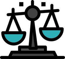 equilíbrio lei justiça finanças modelo de banner de ícone de vetor de cor plana