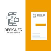 promoção social promoção social design de logotipo cinza digital e modelo de cartão de visita vetor