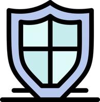 proteção de internet segurança escudo de segurança ícone de cor plana modelo de banner de ícone de vetor