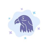 animal pássaro águia eua ícone azul no fundo abstrato da nuvem vetor