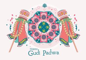 vetor de ilustração de gudi padwa