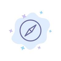 ícone azul de navegação de bússola do instagram no fundo abstrato da nuvem vetor