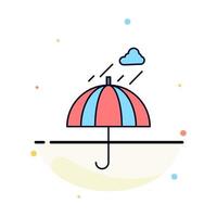 vetor de ícone de cor plana de chuva de acampamento de guarda-chuva