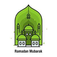 ilustração vetorial de bandeira do conceito ramadan kareem vetor