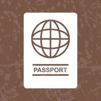 ícone de vetor de passaporte