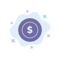 ícone azul global logístico da moeda do dólar no fundo abstrato da nuvem vetor