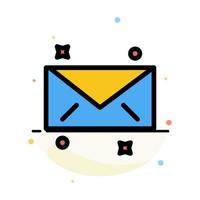 modelo de ícone de cor plana abstrato de e-mail de mensagem vetor
