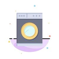 modelo de ícone de cor plana abstrata de máquina de cozinha lavando vetor