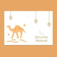 ilustração de cartão eid mubarak vetor