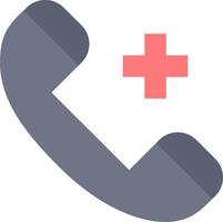 toque de chamada telefone do hospital excluir modelo de banner de ícone de vetor de ícone de cor plana