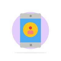 aplicativo móvel perfil de aplicativo móvel abstrato círculo fundo ícone de cor plana vetor
