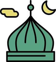 ícones do ramadã oração islâmica muçulmana e ícones de linha fina ramadan kareem definir símbolos modernos de estilo simples isolados em branco para infográficos ou uso da web vetor