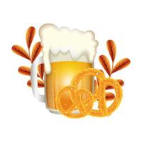 projeto de vetor de cerveja e pretzel oktoberfest