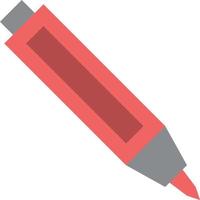 modelo de banner de ícone de vetor de ícone de cor plana de caneta de educação