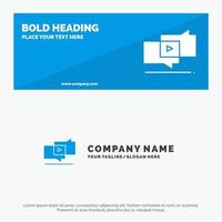 marketing viral marketing viral ícone sólido digital banner de site e modelo de logotipo de negócios vetor
