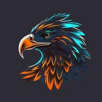 cabeça de águia símbolo do logotipo da águia - elemento elegante do logotipo do jogo para a marca - símbolos abstratos da águia vetor
