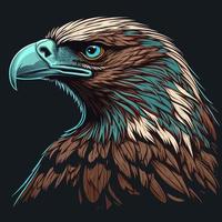 cabeça de águia símbolo do logotipo da águia - elemento elegante do logotipo do jogo para a marca - símbolos abstratos da águia vetor