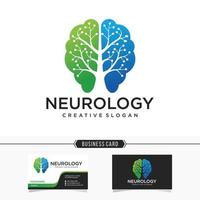 ícone do logotipo do neuro cérebro para empresas de saúde, centro médico, modelo de vetor médico