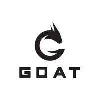 letra g cabeça de cabra logotipo-ilustração vetorial vetor