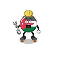 ilustração de personagem da bandeira da Jordânia com erro 404 vetor