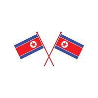 vetor do logotipo do ícone da bandeira da Coreia do Norte