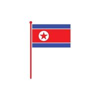 vetor do logotipo do ícone da bandeira da Coreia do Norte