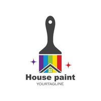 ilustração em vetor ícone do logotipo da pintura da casa