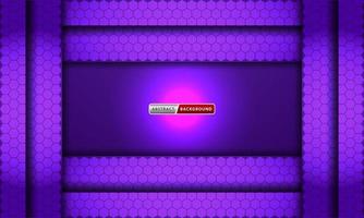 fundo escuro abstrato com hexágonos roxos, tecnologia, neon vetor