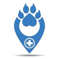 ilustração do logotipo da clínica veterinária. vetor