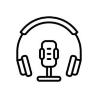 ícone de podcast para seu site, celular, apresentação e design de logotipo. vetor